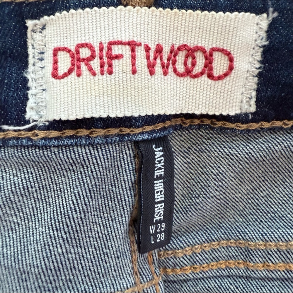 DRIFTWOOD High Rise Jeans with Blue and Red Accents - Picture 4 of 9